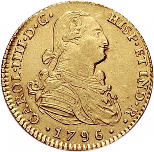 2 Escudos Obverse Image minted in SPAIN in 1796CN (1788-08  -  CARLOS IV)  - The Coin Database