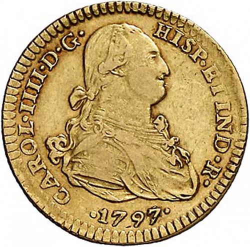 2 Escudos Obverse Image minted in SPAIN in 1797FM (1788-08  -  CARLOS IV)  - The Coin Database