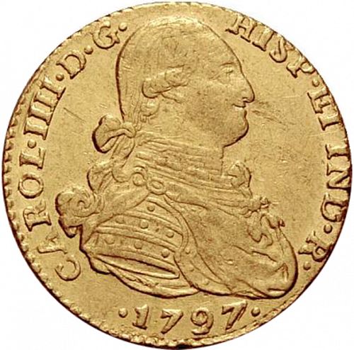 2 Escudos Obverse Image minted in SPAIN in 1797JJ (1788-08  -  CARLOS IV)  - The Coin Database