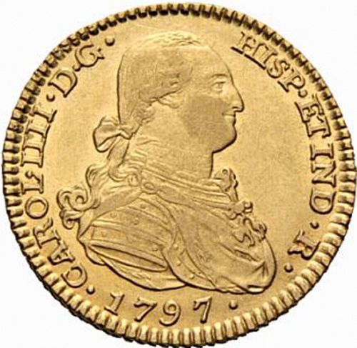 2 Escudos Obverse Image minted in SPAIN in 1797MF (1788-08  -  CARLOS IV)  - The Coin Database