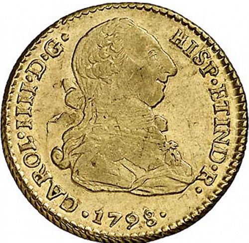 2 Escudos Obverse Image minted in SPAIN in 1798DA (1788-08  -  CARLOS IV)  - The Coin Database
