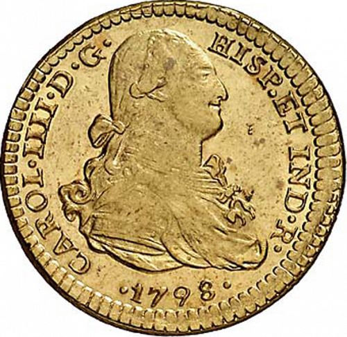 2 Escudos Obverse Image minted in SPAIN in 1798FM (1788-08  -  CARLOS IV)  - The Coin Database