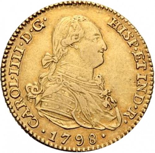 2 Escudos Obverse Image minted in SPAIN in 1798MF (1788-08  -  CARLOS IV)  - The Coin Database