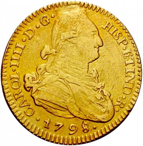 2 Escudos Obverse Image minted in SPAIN in 1798PP (1788-08  -  CARLOS IV)  - The Coin Database