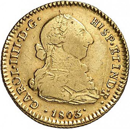 2 Escudos Obverse Image minted in SPAIN in 1803FJ (1788-08  -  CARLOS IV)  - The Coin Database