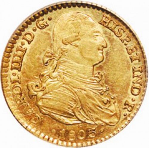 2 Escudos Obverse Image minted in SPAIN in 1803FT (1788-08  -  CARLOS IV)  - The Coin Database