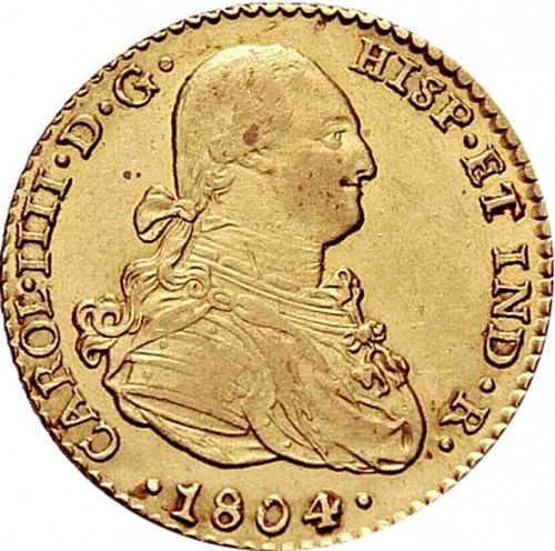 2 Escudos Obverse Image minted in SPAIN in 1804CN (1788-08  -  CARLOS IV)  - The Coin Database