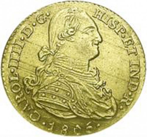 2 Escudos Obverse Image minted in SPAIN in 1805JJ (1788-08  -  CARLOS IV)  - The Coin Database