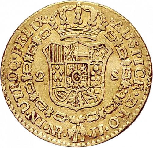 2 Escudos Reverse Image minted in SPAIN in 1789JJ (1788-08  -  CARLOS IV)  - The Coin Database