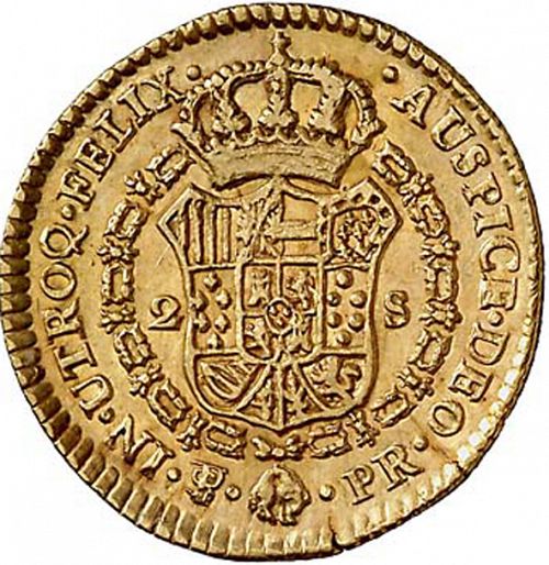 2 Escudos Reverse Image minted in SPAIN in 1789PR (1788-08  -  CARLOS IV)  - The Coin Database