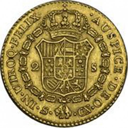 2 Escudos Reverse Image minted in SPAIN in 1795CN (1788-08  -  CARLOS IV)  - The Coin Database