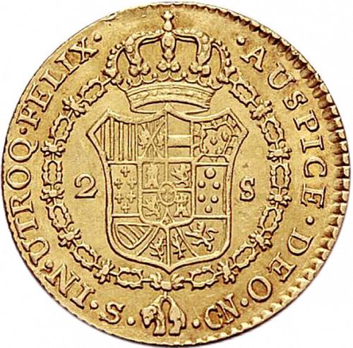 2 Escudos Reverse Image minted in SPAIN in 1796CN (1788-08  -  CARLOS IV)  - The Coin Database