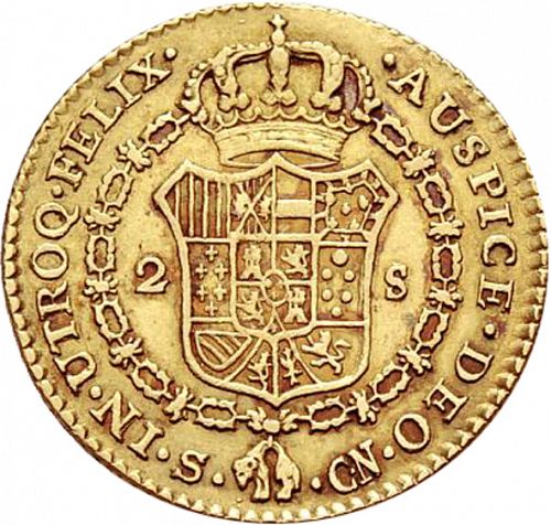 2 Escudos Reverse Image minted in SPAIN in 1797CN (1788-08  -  CARLOS IV)  - The Coin Database