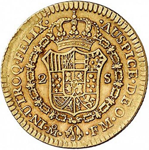2 Escudos Reverse Image minted in SPAIN in 1797FM (1788-08  -  CARLOS IV)  - The Coin Database