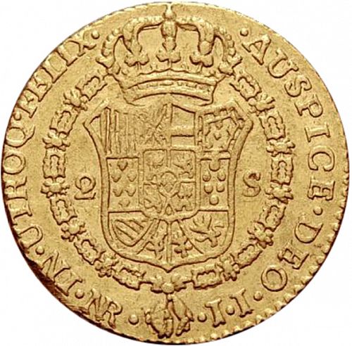 2 Escudos Reverse Image minted in SPAIN in 1797JJ (1788-08  -  CARLOS IV)  - The Coin Database