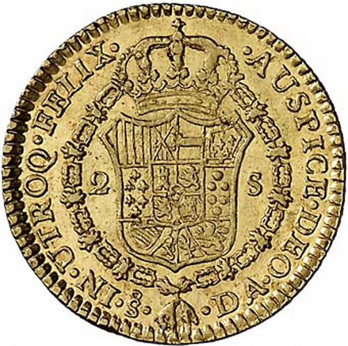 2 Escudos Reverse Image minted in SPAIN in 1798DA (1788-08  -  CARLOS IV)  - The Coin Database