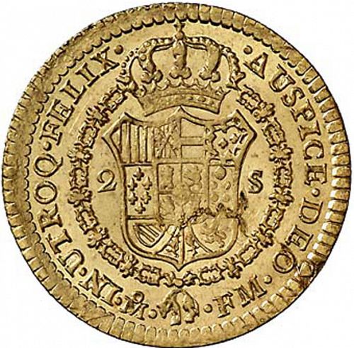 2 Escudos Reverse Image minted in SPAIN in 1798FM (1788-08  -  CARLOS IV)  - The Coin Database