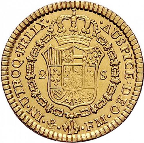 2 Escudos Reverse Image minted in SPAIN in 1799FM (1788-08  -  CARLOS IV)  - The Coin Database