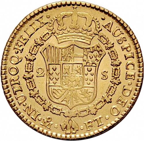 2 Escudos Reverse Image minted in SPAIN in 1802FT (1788-08  -  CARLOS IV)  - The Coin Database