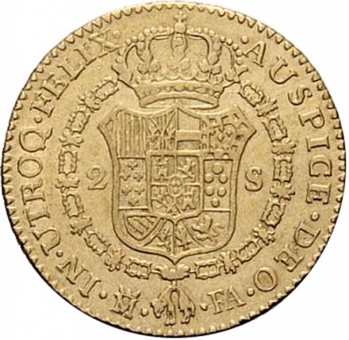 2 Escudos Reverse Image minted in SPAIN in 1803FA (1788-08  -  CARLOS IV)  - The Coin Database