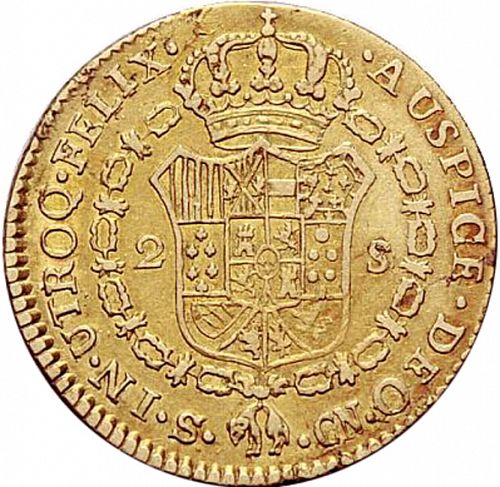 2 Escudos Reverse Image minted in SPAIN in 1808CN (1788-08  -  CARLOS IV)  - The Coin Database