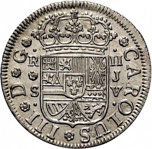 2 Reales Obverse Image minted in SPAIN in 1760JV (1759-88  -  CARLOS III)  - The Coin Database