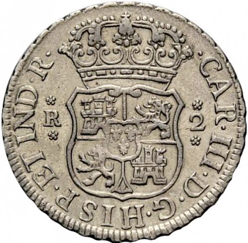 2 Reales Obverse Image minted in SPAIN in 1761JM (1759-88  -  CARLOS III)  - The Coin Database