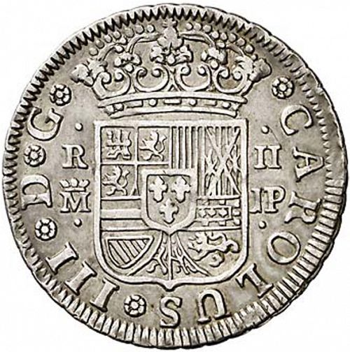 2 Reales Obverse Image minted in SPAIN in 1761JP (1759-88  -  CARLOS III)  - The Coin Database
