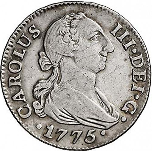 2 Reales Obverse Image minted in SPAIN in 1775CF (1759-88  -  CARLOS III)  - The Coin Database