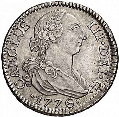 2 Reales Obverse Image minted in SPAIN in 1776PJ (1759-88  -  CARLOS III)  - The Coin Database