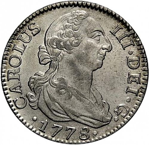 2 Reales Obverse Image minted in SPAIN in 1778PJ (1759-88  -  CARLOS III)  - The Coin Database