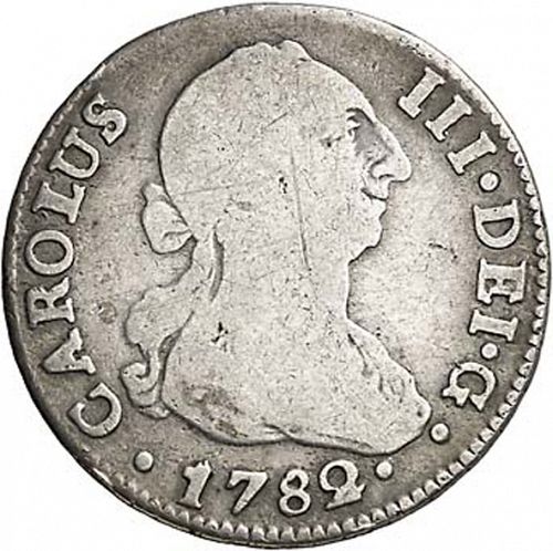 2 Reales Obverse Image minted in SPAIN in 1782CF (1759-88  -  CARLOS III)  - The Coin Database