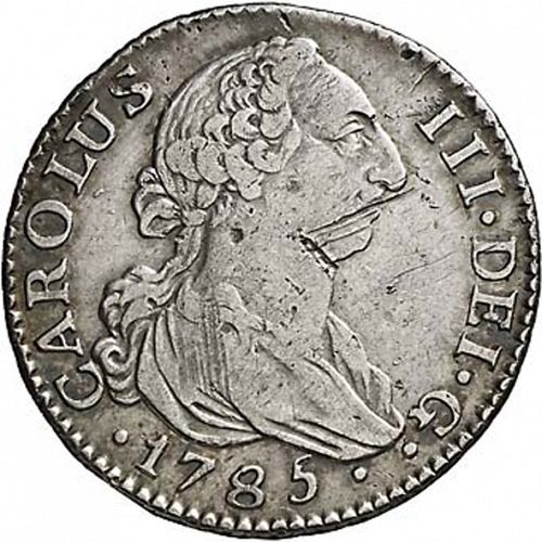 2 Reales Obverse Image minted in SPAIN in 1785JD (1759-88  -  CARLOS III)  - The Coin Database