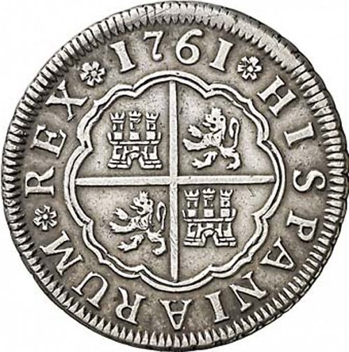 2 Reales Reverse Image minted in SPAIN in 1761JV (1759-88  -  CARLOS III)  - The Coin Database