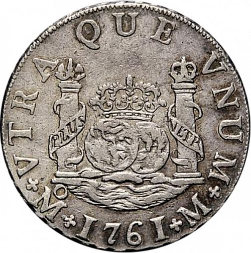 2 Reales Reverse Image minted in SPAIN in 1761M (1759-88  -  CARLOS III)  - The Coin Database