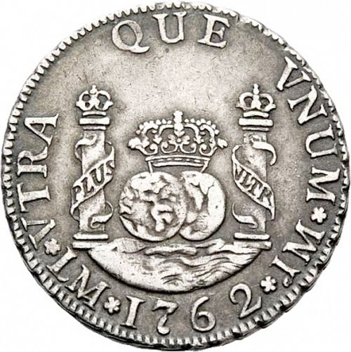 2 Reales Reverse Image minted in SPAIN in 1762JM (1759-88  -  CARLOS III)  - The Coin Database