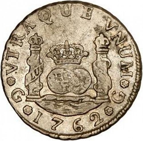 2 Reales Reverse Image minted in SPAIN in 1762P (1759-88  -  CARLOS III)  - The Coin Database