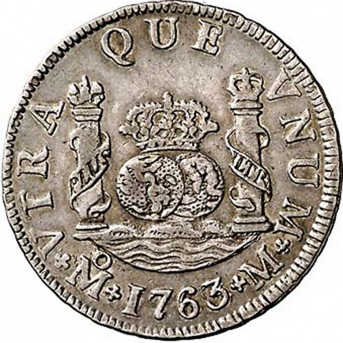 2 Reales Reverse Image minted in SPAIN in 1763M (1759-88  -  CARLOS III)  - The Coin Database