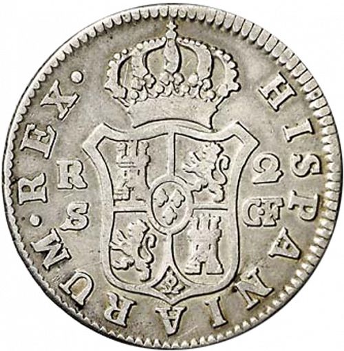 2 Reales Reverse Image minted in SPAIN in 1778CF (1759-88  -  CARLOS III)  - The Coin Database