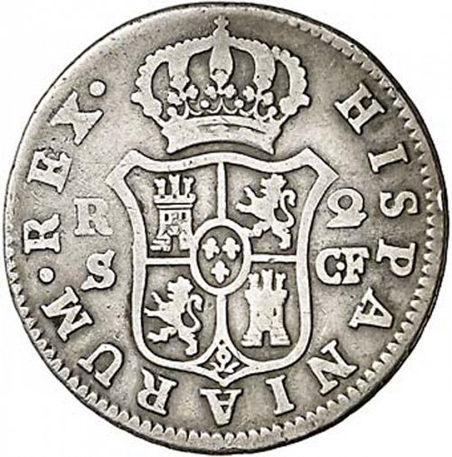 2 Reales Reverse Image minted in SPAIN in 1782CF (1759-88  -  CARLOS III)  - The Coin Database