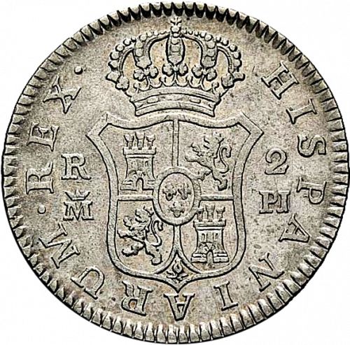 2 Reales Reverse Image minted in SPAIN in 1782PJ (1759-88  -  CARLOS III)  - The Coin Database