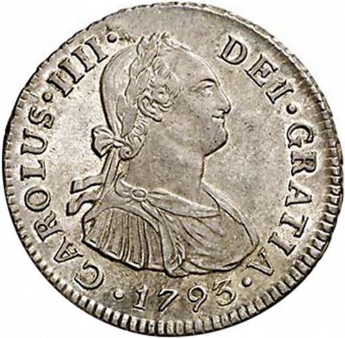 2 Reales Obverse Image minted in SPAIN in 1793IJ (1788-08  -  CARLOS IV)  - The Coin Database
