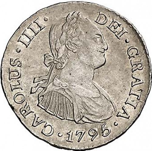 2 Reales Obverse Image minted in SPAIN in 1795IJ (1788-08  -  CARLOS IV)  - The Coin Database