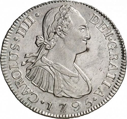 2 Reales Obverse Image minted in SPAIN in 1795M (1788-08  -  CARLOS IV)  - The Coin Database