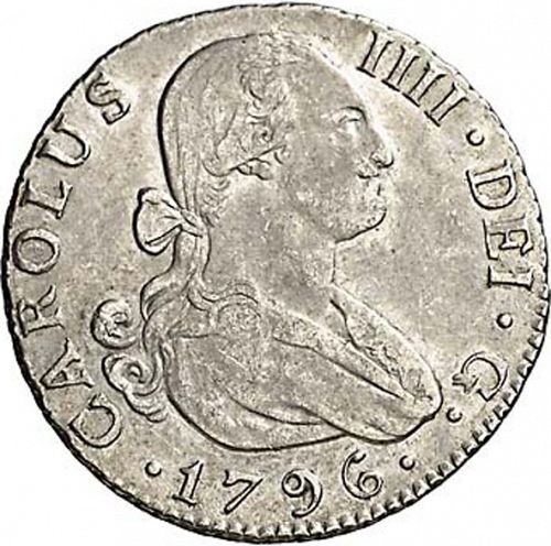 2 Reales Obverse Image minted in SPAIN in 1796CN (1788-08  -  CARLOS IV)  - The Coin Database