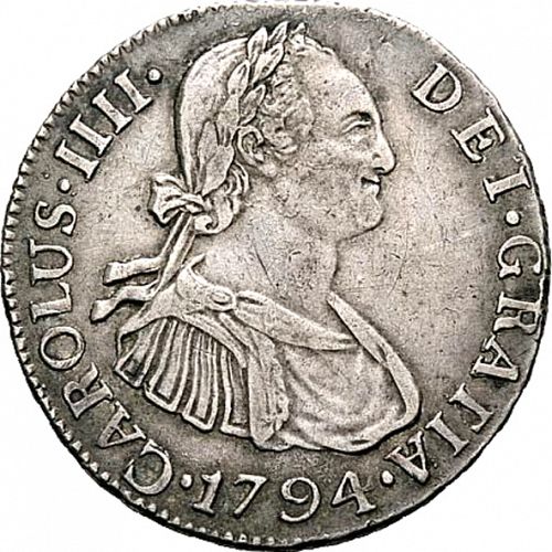 2 Reales Obverse Image minted in SPAIN in 1797M (1788-08  -  CARLOS IV)  - The Coin Database