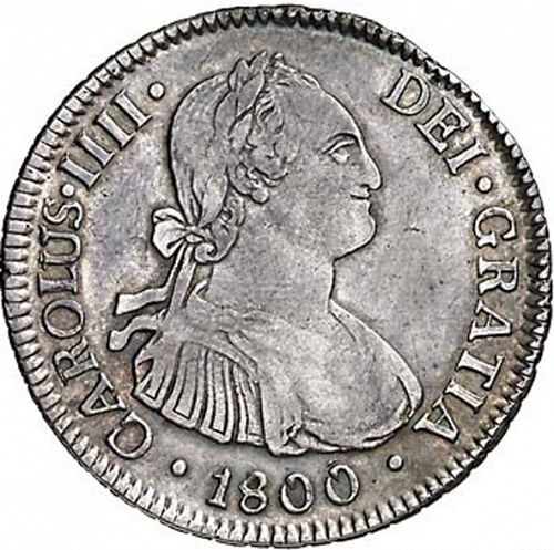 2 Reales Obverse Image minted in SPAIN in 1800AJ (1788-08  -  CARLOS IV)  - The Coin Database