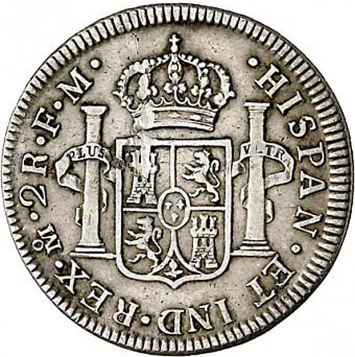 2 Reales Reverse Image minted in SPAIN in 1790FM (1788-08  -  CARLOS IV)  - The Coin Database