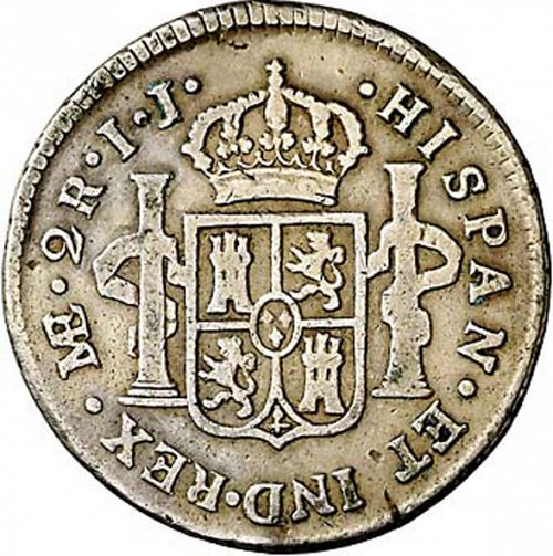 2 Reales Reverse Image minted in SPAIN in 1791IJ (1788-08  -  CARLOS IV)  - The Coin Database