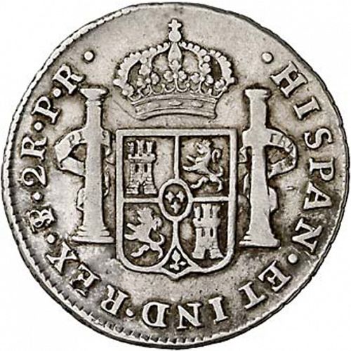 2 Reales Reverse Image minted in SPAIN in 1791PR (1788-08  -  CARLOS IV)  - The Coin Database